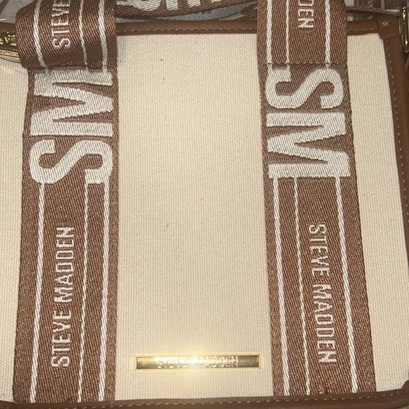 Steve Madden- Bwebberc Creme/Brown Satchel - Picture 8 of 13